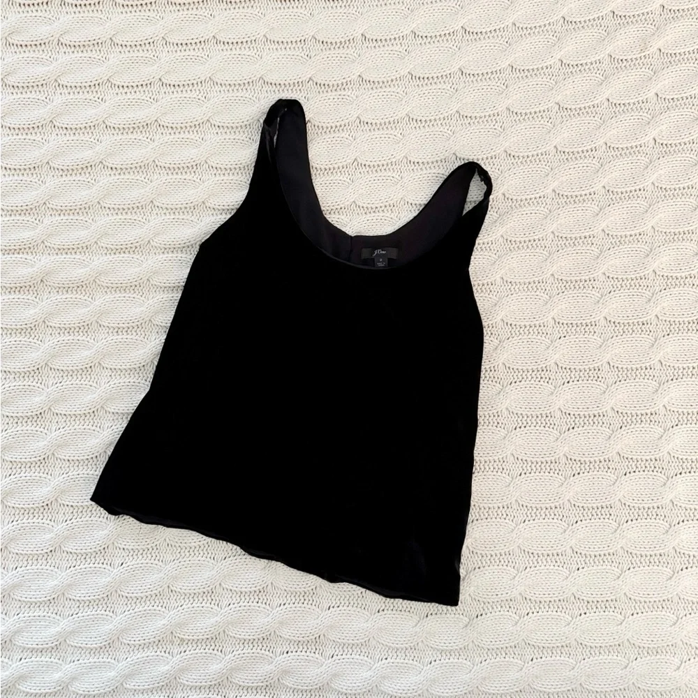 J. Crew Black Velvet Tank Top